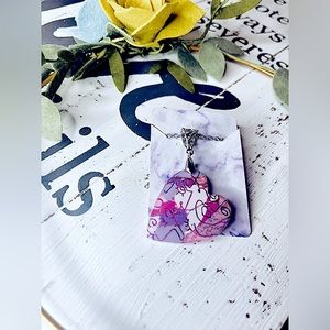 Handmade, polymer, clay necklace